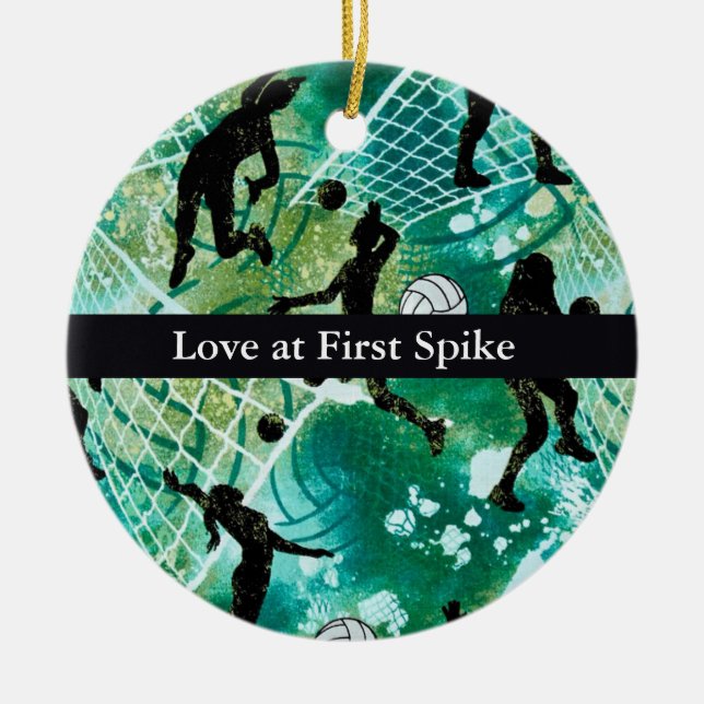 Love at First Spike Ceramic Tree Decoration (Front)