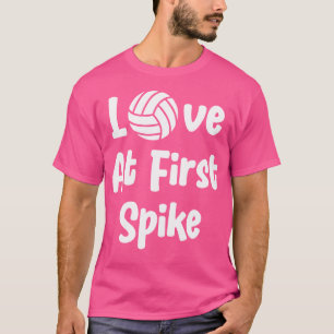 Love At First Spike Funny Volleyball T-Shirt