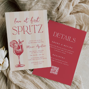 Love at First Spritz All-in-One Bridal Shower Invitation