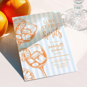Love at First Spritz Aperol Bachelorette Invitation