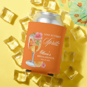 Love at First Spritz Bridal Shower Aperol Orange Can Cooler
