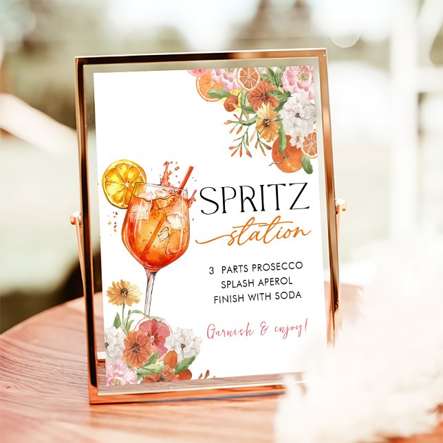 Love at First Spritz Bridal Shower Bar Sign (Creator Uploaded)