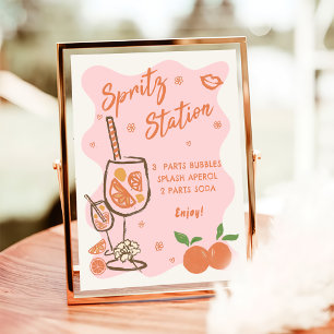 Love at First Spritz Bridal Shower Bar Sign
