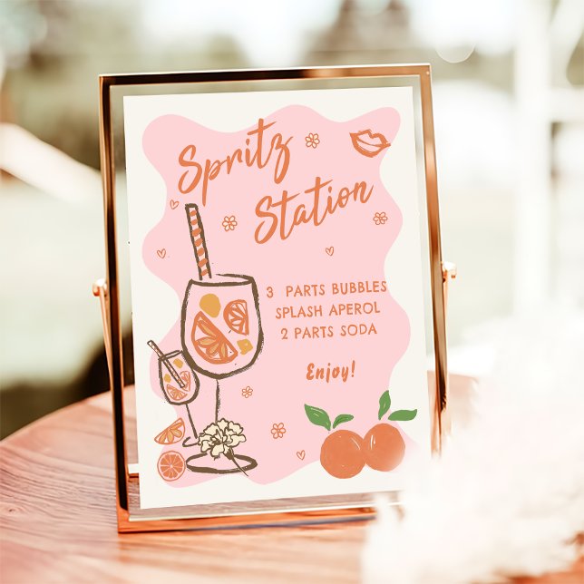 Love at First Spritz Bridal Shower Bar Sign (Creator Uploaded)