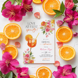Love at First Spritz Bridal Shower Citrus Aperol Invitation