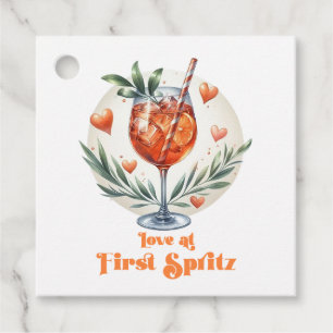 Love at First Spritz Bridal Shower Favour Tags