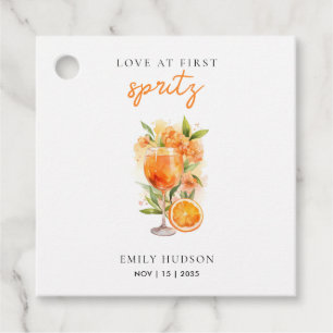 Love at First Spritz Bridal Shower Favour Tags