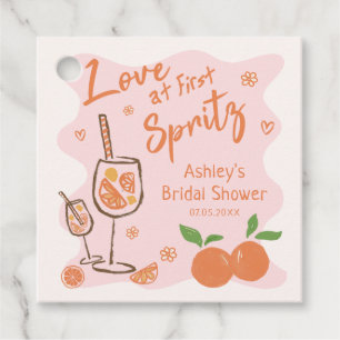 Love at First Spritz Bridal Shower Favour Tags