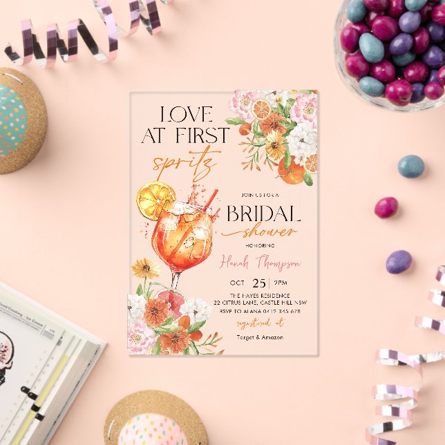 Love at First Spritz Bridal Shower Invitation (Insitu (Celebration))