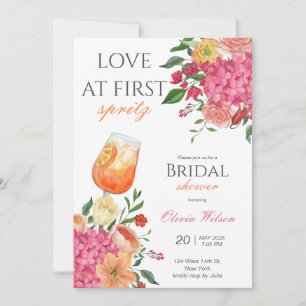 Love at First Spritz Bridal Shower Invitation