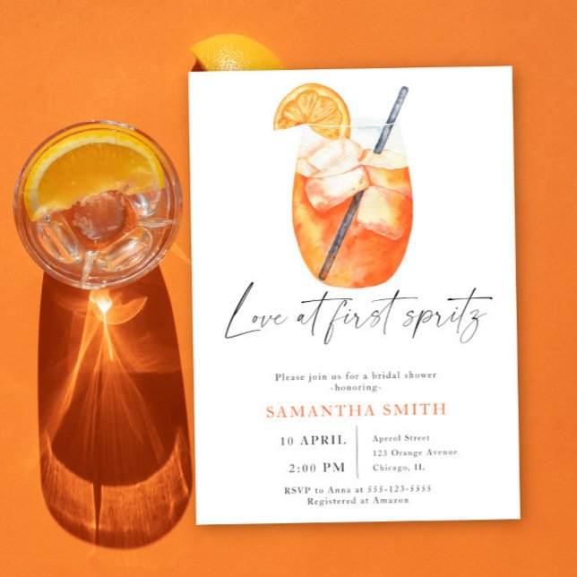 Love at first spritz Bridal shower Invitation (Creator Uploaded)