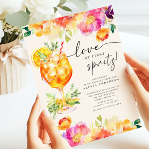 Love at First Spritz Bridal Shower Invitation