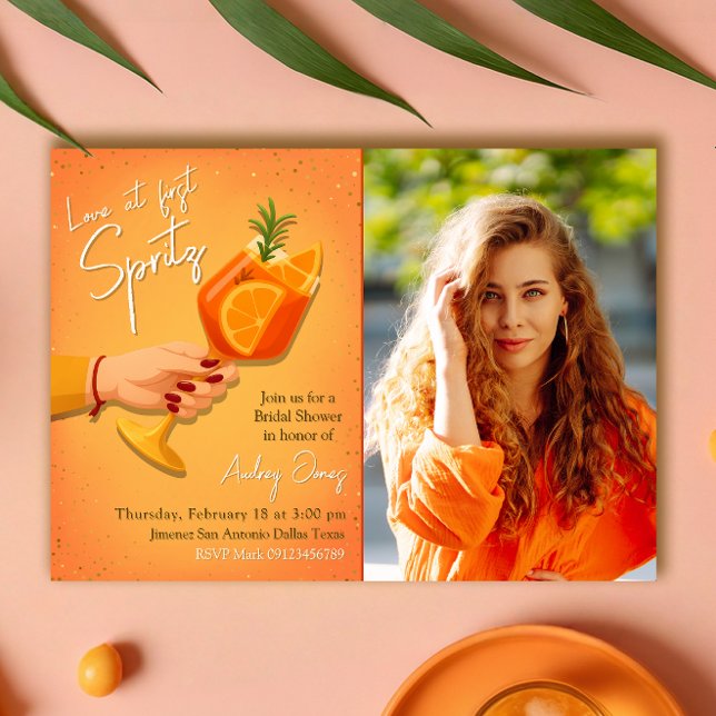 Love at First Spritz Bridal Shower Invitation (Love at First Spritz Bridal Shower Invitation)