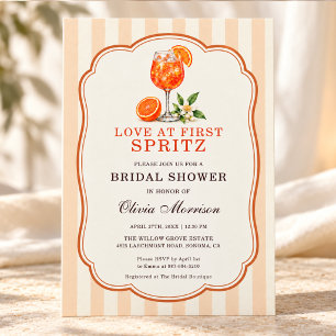 Love at First Spritz Bridal Shower Invitation