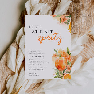 Love at First Spritz Bridal Shower Invitation