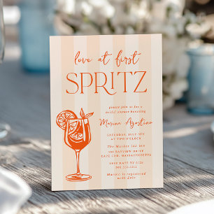 Love at First Spritz Bridal Shower Invitation