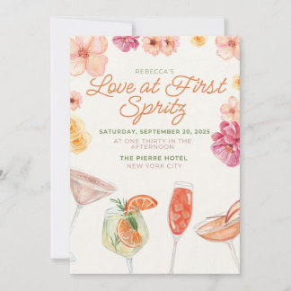 Love at First Spritz Bridal Shower Invitation