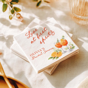 Love At First Spritz Bridal Shower Napkin