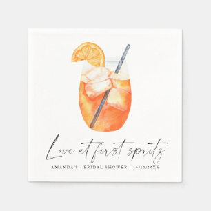 Love at first spritz Bridal shower Napkin