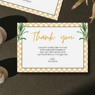 Love at First Spritz Bridal Shower Orange Rosemary Thank You Card