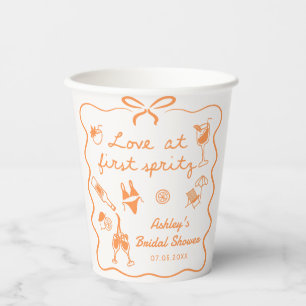 Love at First Spritz Bridal Shower Paper Cups