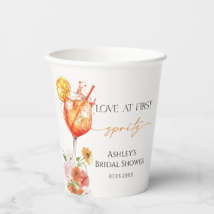 Love at First Spritz Bridal Shower Paper Cups