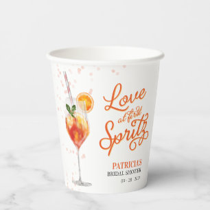 Love at First Spritz Bridal Shower Paper Cups