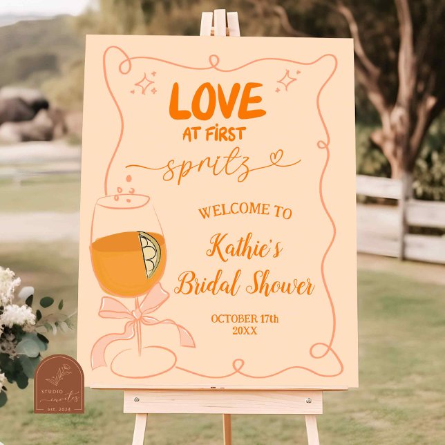 Love at First Spritz Bridal Shower Poster (Creator Uploaded)