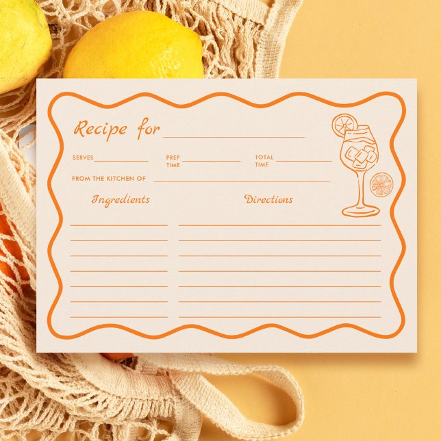 Love at First Spritz Bridal Shower Recipe Card (Creator Uploaded)