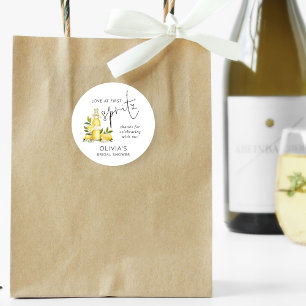 Love at First Spritz Bridal Shower Thank You Classic Round Sticker