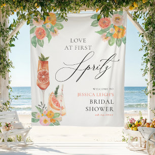 Love at First Spritz Bright Cocktail Bridal Shower Tapestry