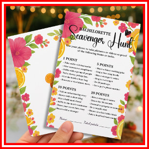 Love at First Spritz Citrus Bachelorette Hunt Game