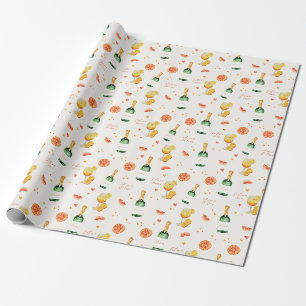 Love at First Spritz Citrus Bridal Shower Wrapping Paper