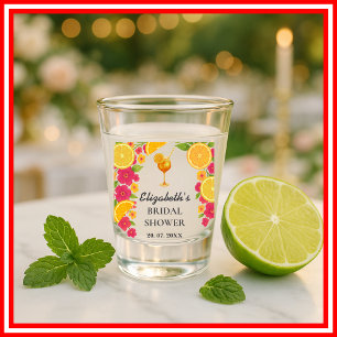 Love at First Spritz Citrus Orange Bridal Shower Shot Glass