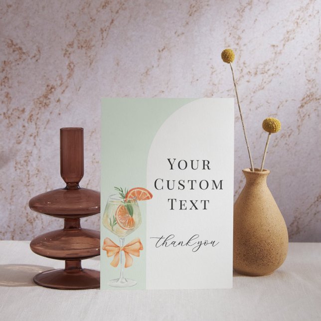 Love At First Spritz Custom Bridal Shower Sign Card (Creator Uploaded)