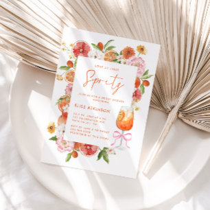Love At First Spritz Floral Bridal Shower Invitation