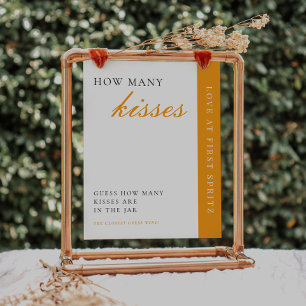 Love at First Spritz How Many Kisses Bridal Sign