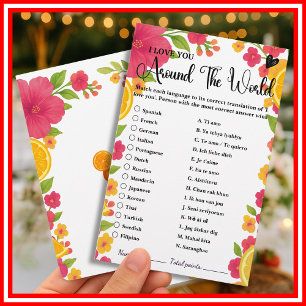 Love at First Spritz I Love You World Wedding Game