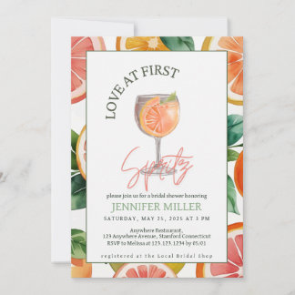 Love at First Spritz Invitation