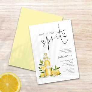 Love at First Spritz Limoncello Bridal Shower Invitation