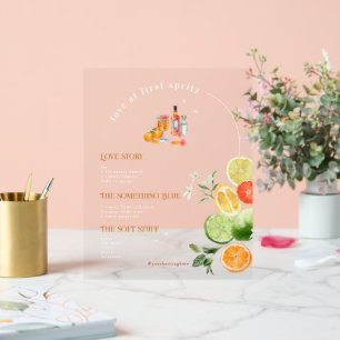 Love At First Spritz Signature Drink Acrylic Sign