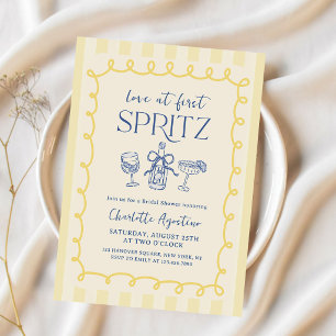 Love at First Spritz Summer Bridal Shower Invitation