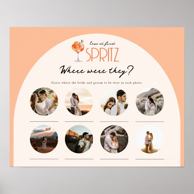 Love at First Spritz Where were they | Landscape Poster (Front)