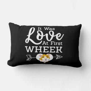 Love At First Wheak Guinea Pig Cavy Roddent Lumbar Cushion