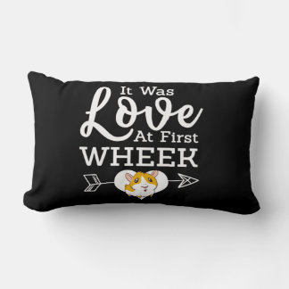 Love At First Wheak Guinea Pig Cavy Roddent Lumbar Cushion