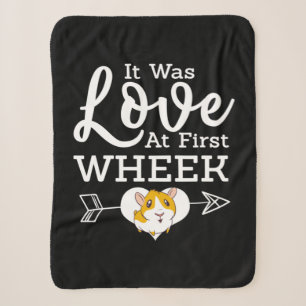Love At First Wheak Guinea Pig Cavy Roddent Sherpa Blanket