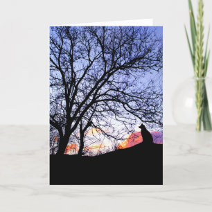 "Love At Sunset" Loss of a Dog Sympathy Card
