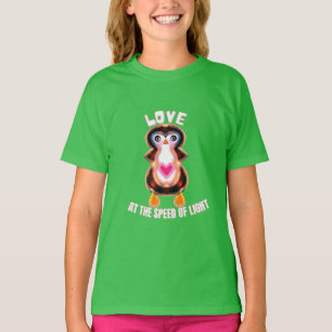 Love at the Speed of Light Penguin Gift T-Shirt