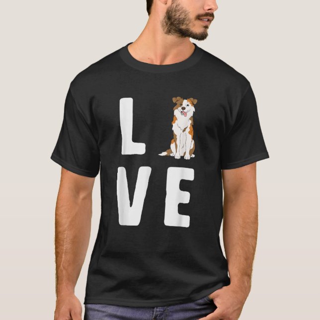 Love Australian Shepherds Lover Red Merle Women Do T-Shirt (Front)