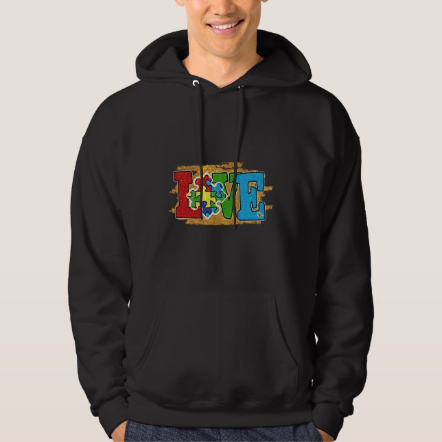 Love Autism Awareness Kindness Love Autism Awarene Hoodie (Front)